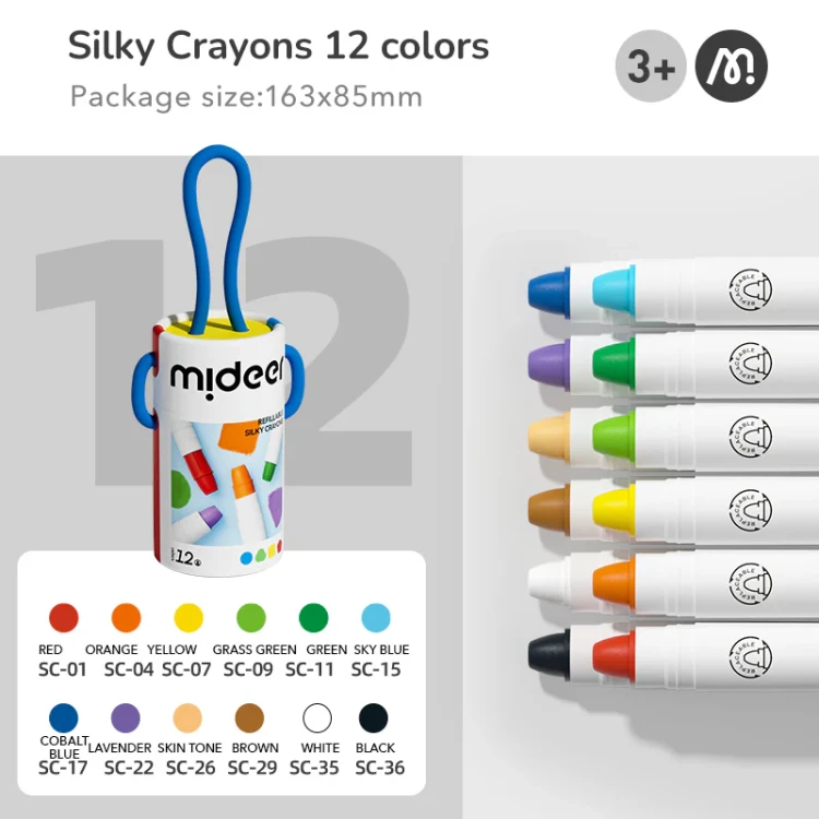 Wiaderko-kredek-silky-crayons-mideer-12-kolory.webp