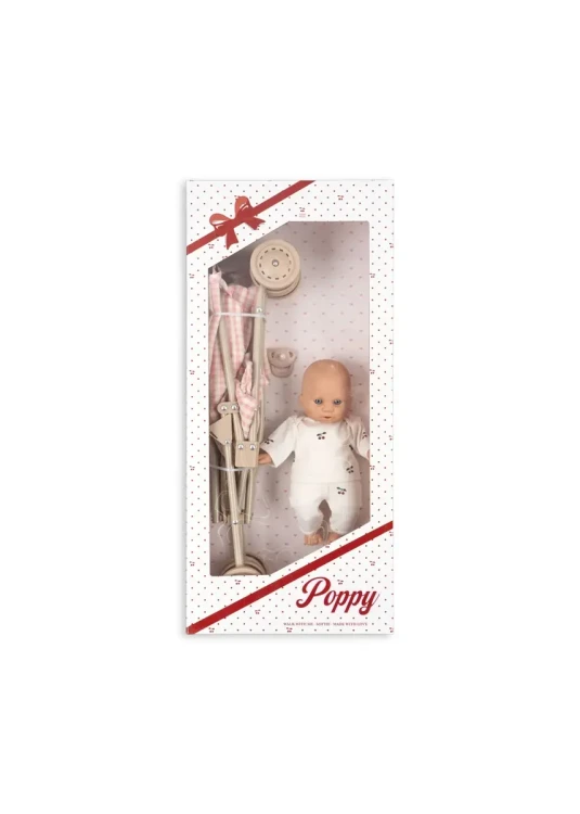 Zestaw-prezentowy-lalka-i-wózek-Poppy-Doll-Stroller-Set-Konges-Slojd.webp