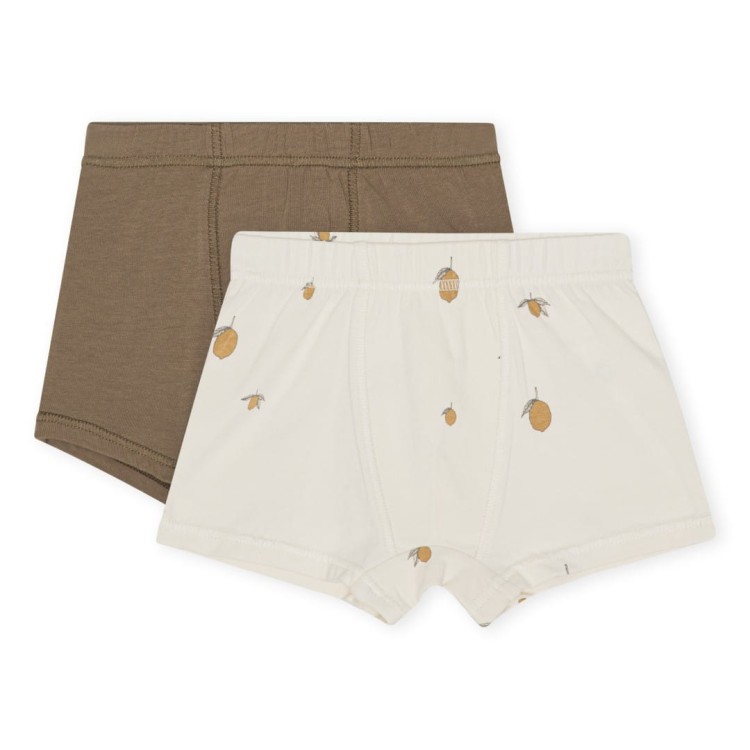 KS4633 - BASIC 2 PACK BOY BOXERS GOTS - LEMON-SHITAKE - Main.jpg
